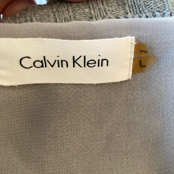 Calvin Klein knit & pleated chiffon dress w/ lace & surplice neckline🔥 - Picture 8 of 10